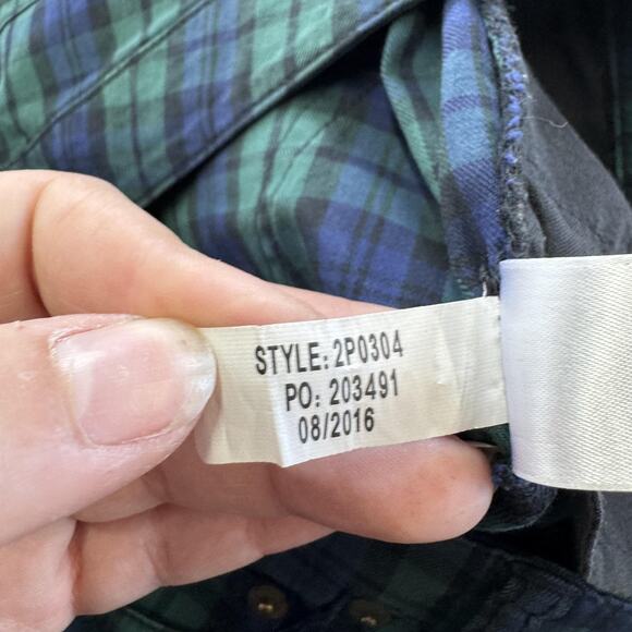 Vineyard Vines Pants Womens 2 Green Blue Plaid Slim Fit Stretch 2P0304 Preppy - Picture 5 of 8